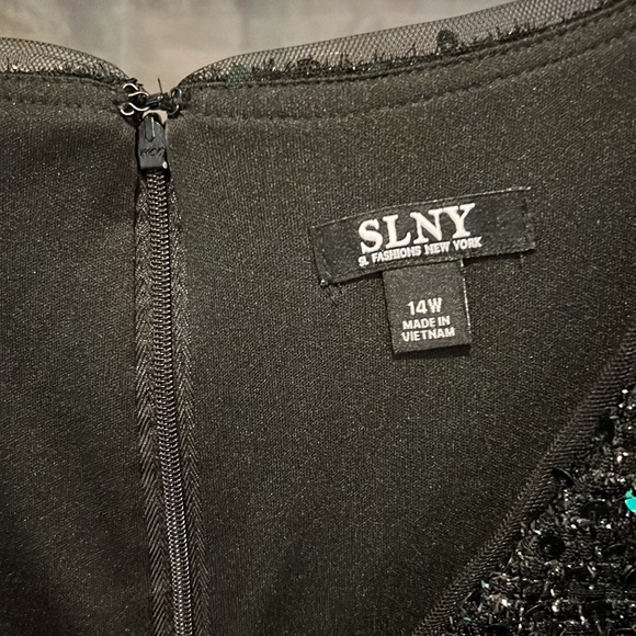 Women’s Green Sequin Sheath Dress Size 14 - Picture 5 of 5